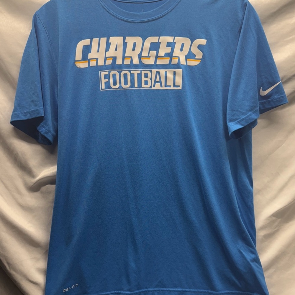 Nike Blue ChargersFootball Large Dri-Fit Tee
